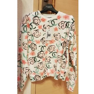 CHANEL - ☆難アリ☆シャネル☆CHANEL☆95Aカメリアニット CHANEL - ☆難アリ☆シャネル☆CHANEL☆95Aカメリアニット