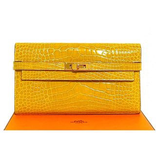 HERMES - エルメス 二つ折り長財布 x刻印 ゴールド金具 HERMES - エルメス 二つ折り長財布 x刻印 ゴールド金具