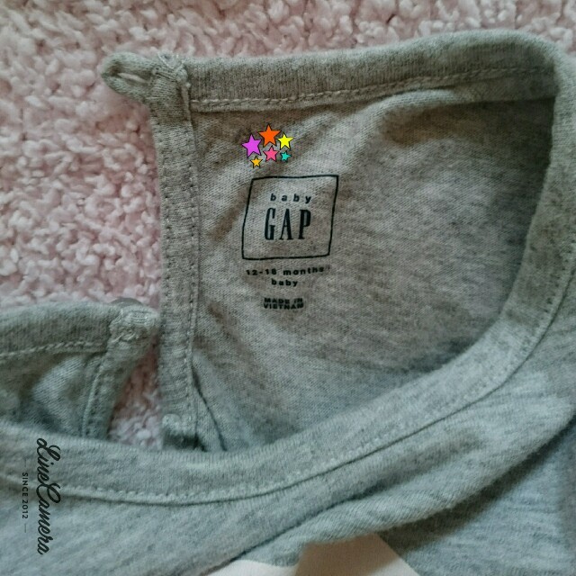 babyGAP(ベビーギャップ)のgap 80cm パフスリーブ ロンＴ キッズ/ベビー/マタニティのベビー服(~85cm)(シャツ/カットソー)の商品写真