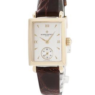 ヴァシュロンコンスタンタン(VACHERON CONSTANTIN)のヴァシュロン・コンスタンタン キャビノチェ 19001/000J-7 K18YG無垢 アイボリー スクエア スモセコ 手巻き レディース 腕時計(腕時計)