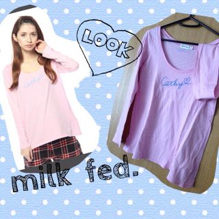 ミルクフェド(MILKFED.)のmilk fed.ミルキーカラートップス(カットソー(長袖/七分))