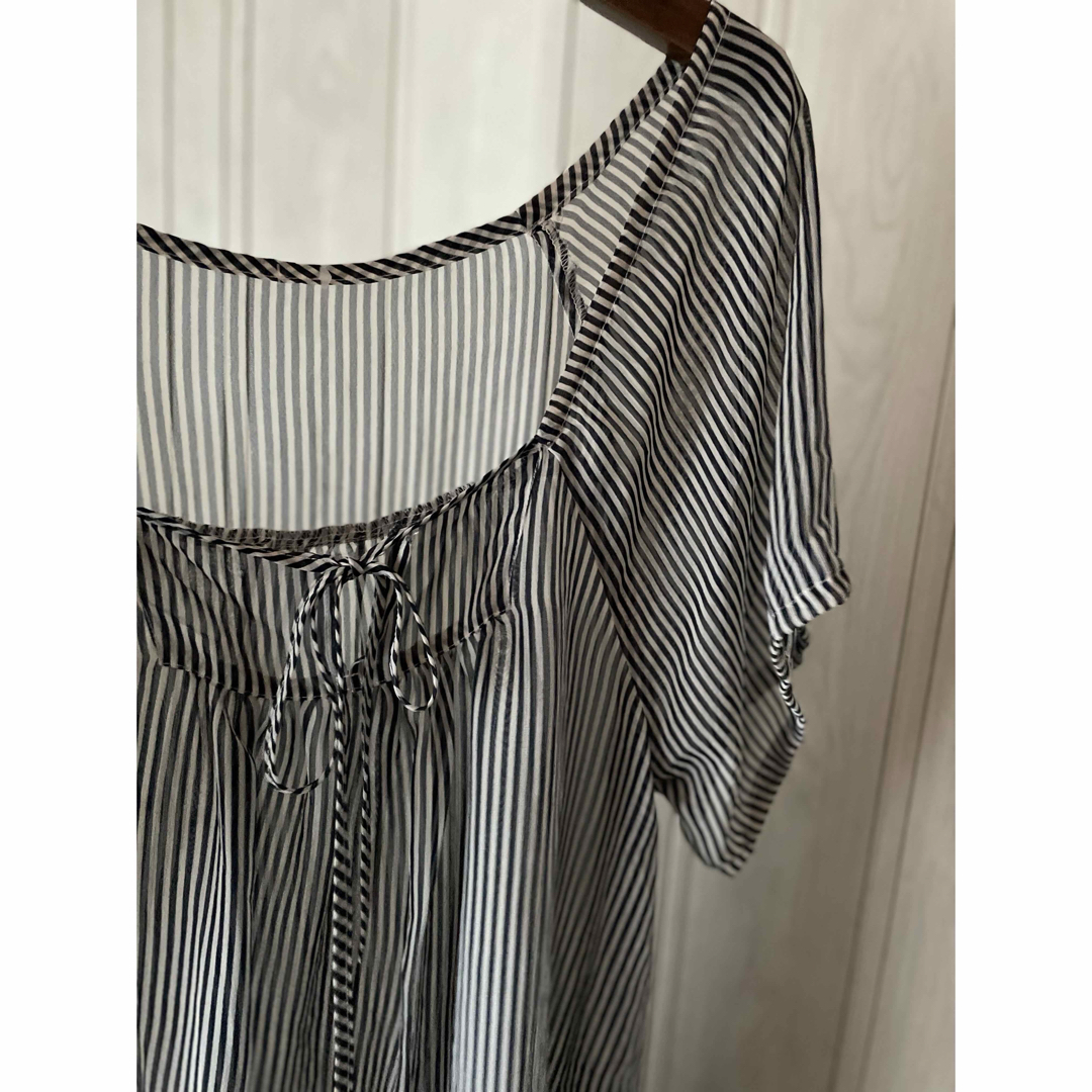 ◆ストライプ柄のシアーチュニック/11号◆t レディースのトップス(チュニック)の商品写真