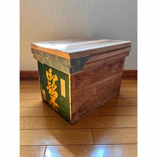 茶箱　収納箱　 木製　アンティーク　工芸品