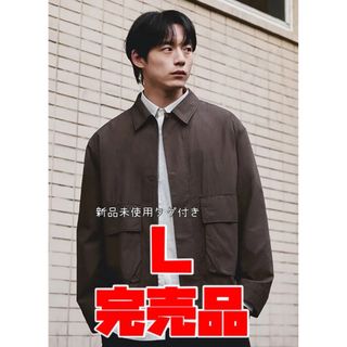 UNIQLO - UNIQLO C コットンショートブルゾン 38 DARK BROWN Lの UNIQLO - UNIQLO C コットンショートブルゾン 38 DARK BROWN Lの