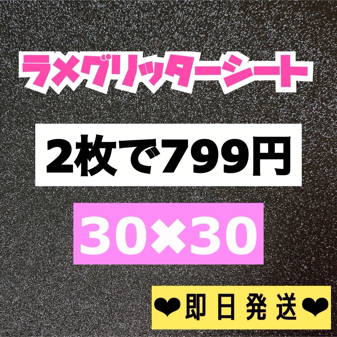 うちわ用 規定外 対応サイズ ラメ グリッター シート 黒 2枚 エンタメ/ホビーのタレントグッズ(アイドルグッズ)の商品写真