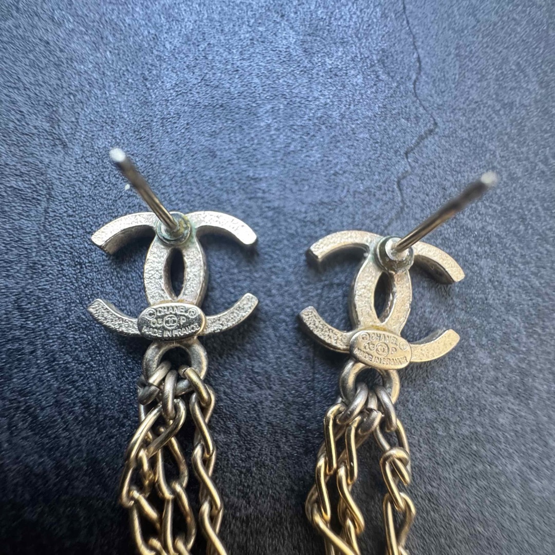 レア】CHANEL シャネル ココ スイング チェーン ビジュー ピアス