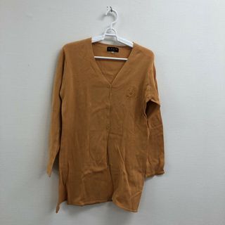 【EVEX by KRIZIA】エヴェックス バイ クリツィア　オレンジ系　４０　カーディガン　無地　シンプル(カーディガン)