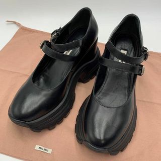 MIU MIU - 極美品 miumiuミュウミュウ レザーコインローファー MIU MIU - 極美品 miumiuミュウミュウ レザーコインローファー
