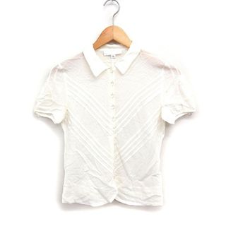 ジルスチュアート(JILLSTUART)のジルスチュアート JILL STUART シアー シャツ ブラウス 半袖 柄 M(シャツ/ブラウス(半袖/袖なし))