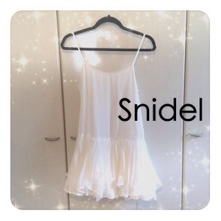 スナイデル(SNIDEL)のSnidel チュールレースペチワンピ(ミニワンピース)