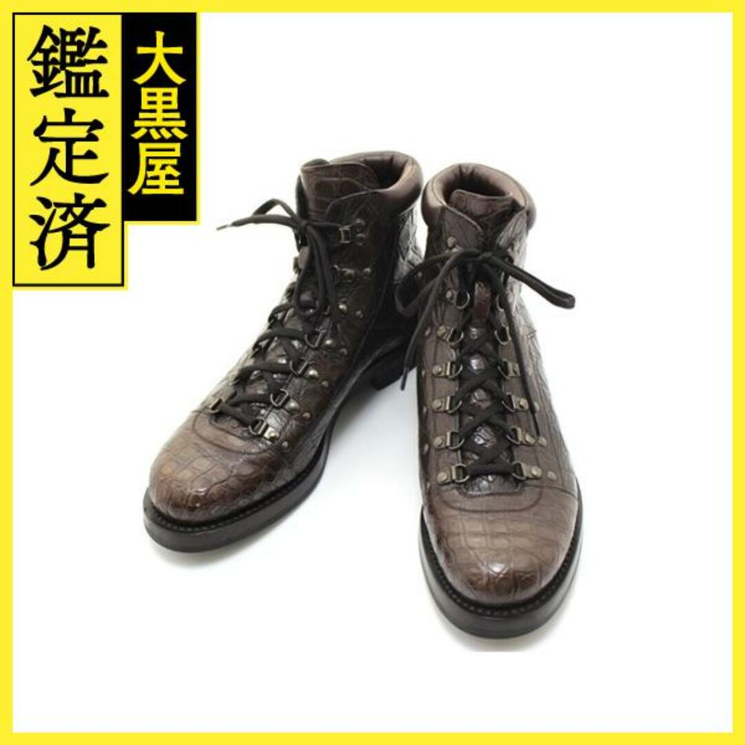 PRADA - プラダ クロコ型押しレースアップブーツ 12T2189 80219C 【200】