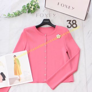 FOXEY - フォクシー カシミヤニットジャケット42 hummingの通販 FOXEY - フォクシー カシミヤニットジャケット42 hummingの通販