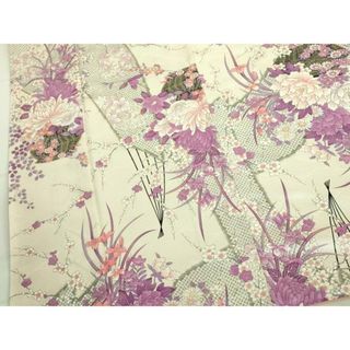 平和屋着物■上質な小紋　鹿の子飾花文　金彩　正絹　逸品　DAAO6077we(着物)