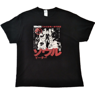 古着　00s　ソウルイーター　Tシャツ　XL　黒　アニメT　海外オフィシャル *(Tシャツ/カットソー(半袖/袖なし))