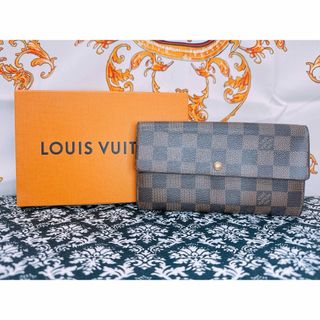 ルイヴィトン(LOUIS VUITTON)の【正規品】【美品】LOUIS VUITTON 長財布 ダミエ ポルトフォイユサラ(財布)