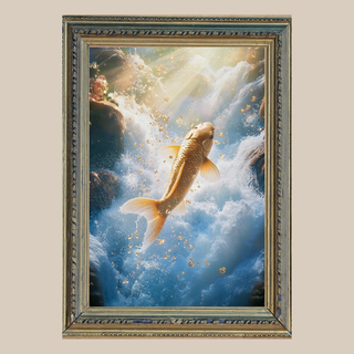 目標達成✨昇鯉✨No.2 【開運•風水•絵画風•ヒーリングアート】(アート/写真)