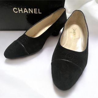 CHANEL - 【未使用】CHANEL バイカラーパンプス チャンキー CHANEL - 【未使用】CHANEL バイカラーパンプス チャンキー