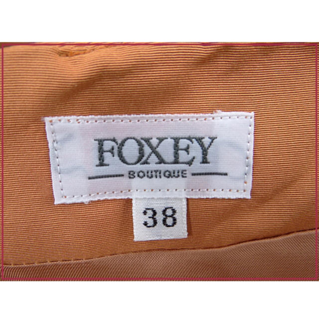 FOXEY フォクシー ひざ丈スカート 38(M位) オレンジ