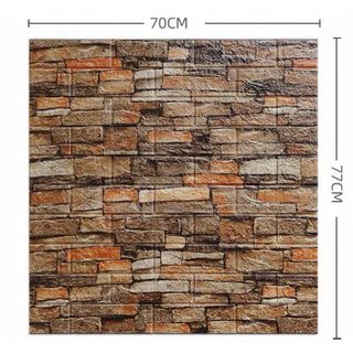 40枚 70x77cm 背景壁 3D立体レンガ模様壁紙 ．防水 汚い防止カビ防止(その他)