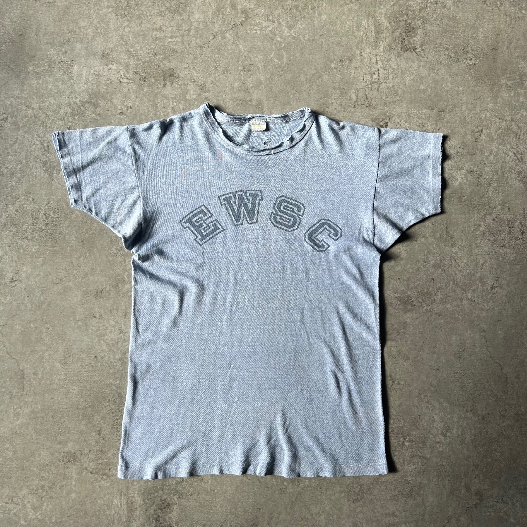 Champion - 70s チャンピオン tシャツ USA製 霜降りブルー L EWSC