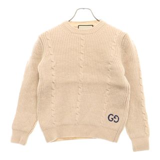 GUCCI - GUCCI グッチ GGロゴ ケーブルニット ウール ニット GUCCI - GUCCI グッチ GGロゴ ケーブルニット ウール ニット