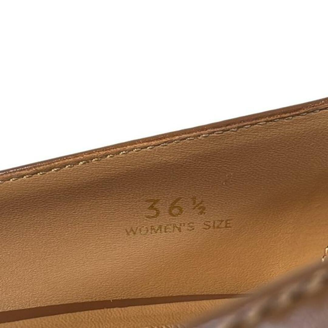 【TOD'S】ロゴ入り メタルバレッタ付き レザー パンプス TOD´S(トッズ) パンプス 36 1/2 レディース ブラウン ロゴ入り