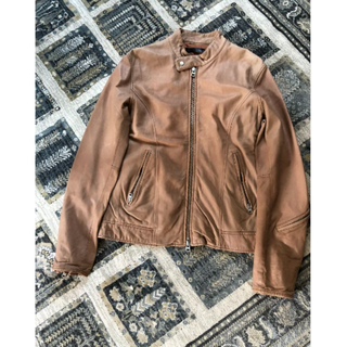 LAMB　LEATHER　レーザージャケット　Lサイズ(レザージャケット)