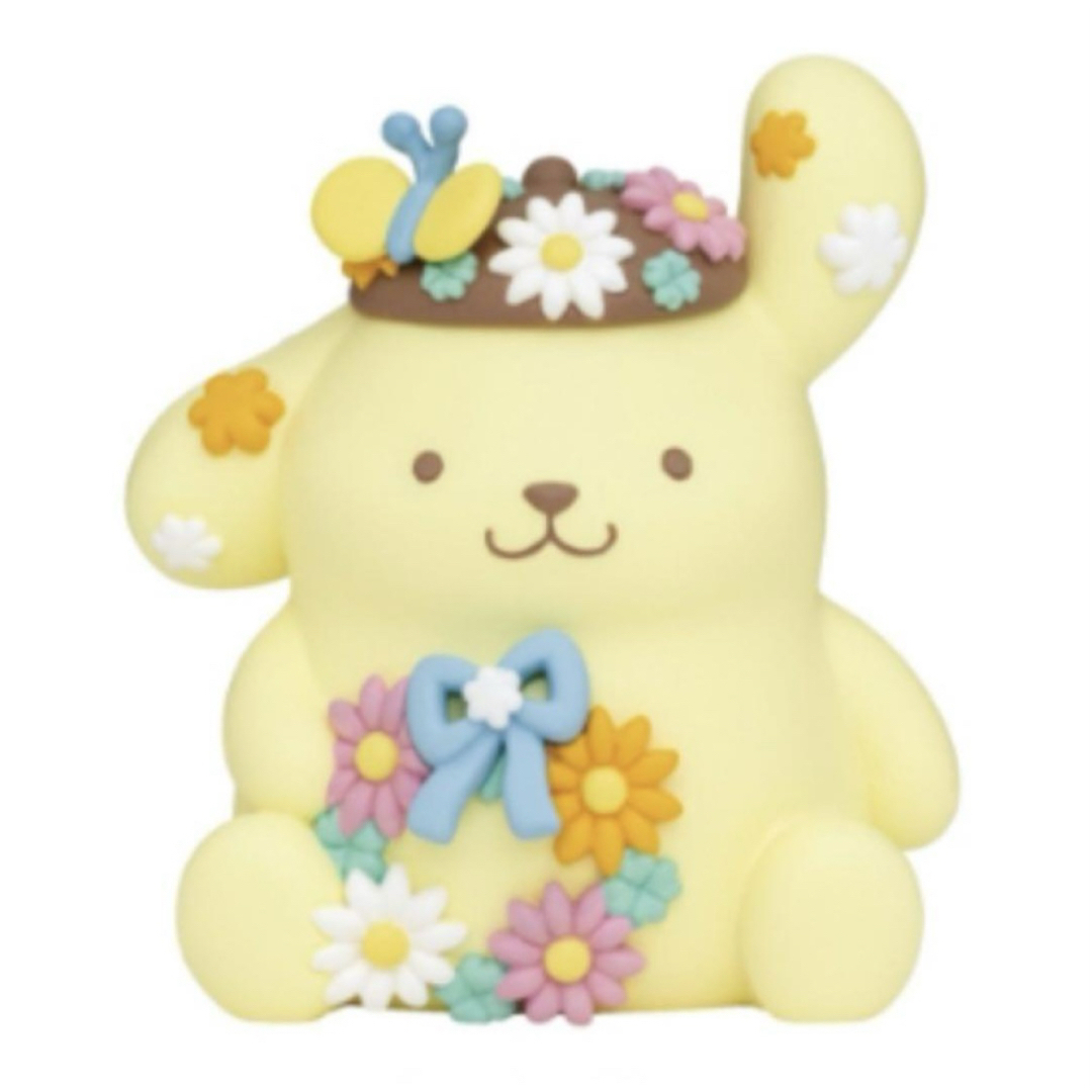 ポムポムプリン(ポムポムプリン)のサンリオ フラワー くじ フィギュア ポムポムプリン マスコット ハッピーくじ エンタメ/ホビーのフィギュア(その他)の商品写真