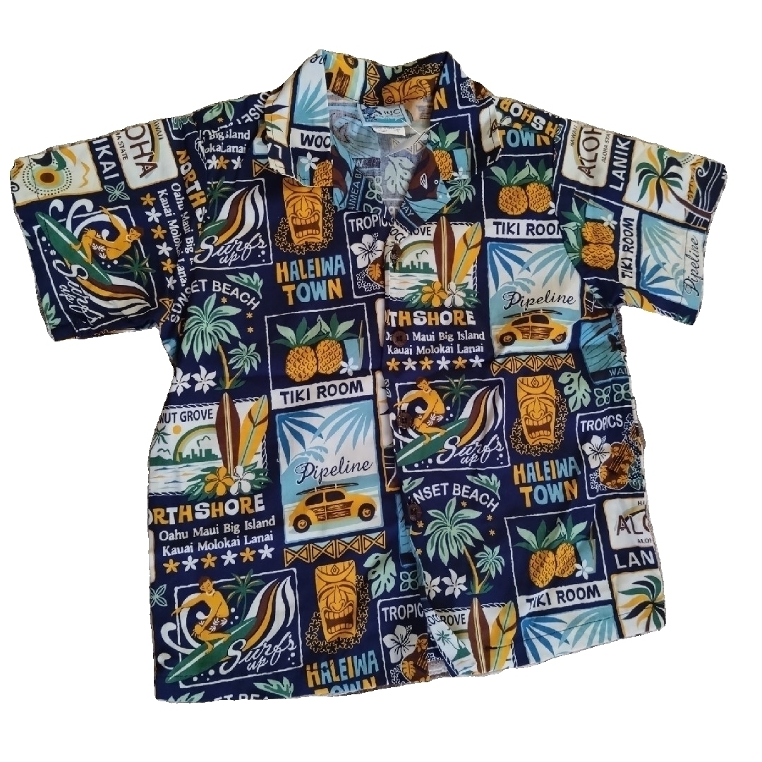 【新品】RJC 　ハワイ製　KIDS　アロハシャツ　110　〜　120 キッズ/ベビー/マタニティのキッズ服男の子用(90cm~)(Tシャツ/カットソー)の商品写真