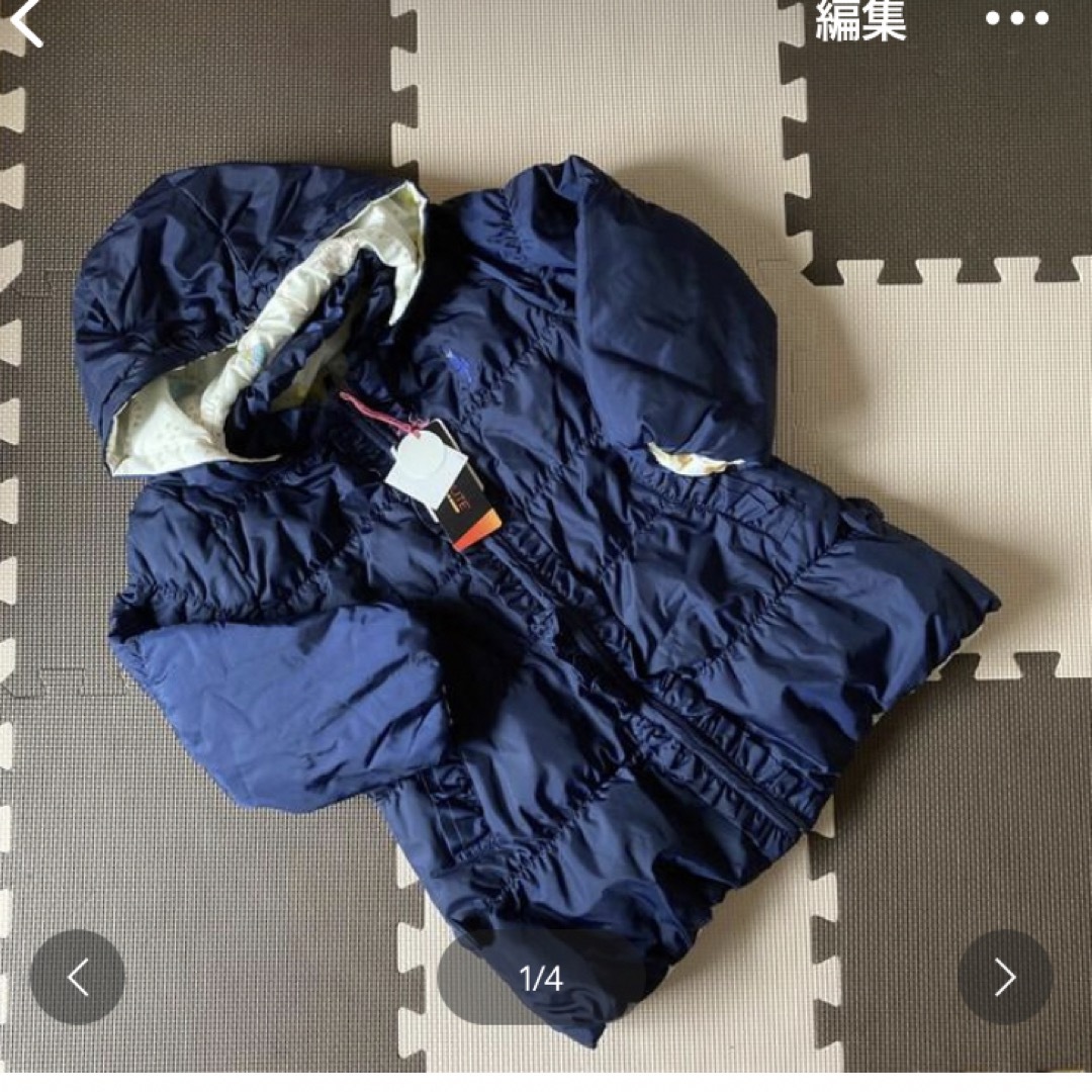 KP(ニットプランナー)の値下げ 新品 ニットプランナー リバーシブルコート シンデレラ 110 キッズ/ベビー/マタニティのキッズ服女の子用(90cm~)(ジャケット/上着)の商品写真