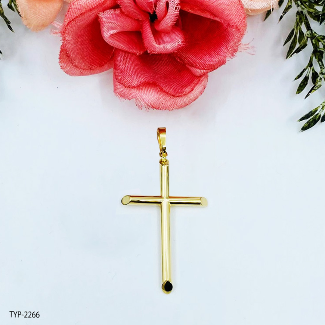 K18  Big Bamboo Cross ペンダントトップ