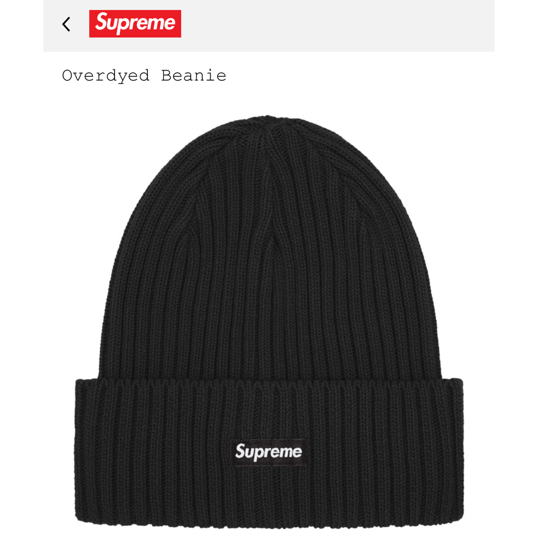 Supreme(シュプリーム)の新品未使用未開封タグ付き シュプリームover dyed beanie メンズの帽子(ニット帽/ビーニー)の商品写真