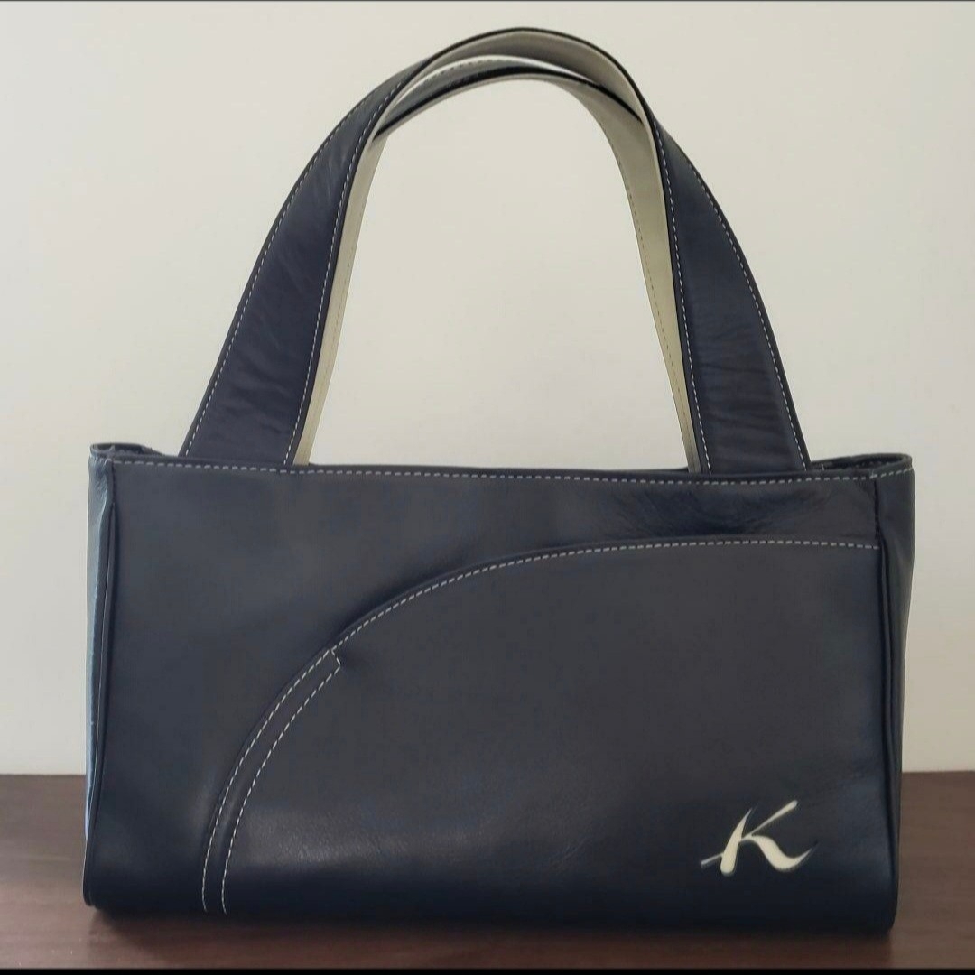 人気商品【キタムラ】Ꮶitamura ハンドバッグ ポーチ付き 黒 レザー
