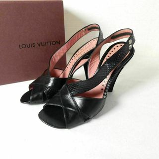 LOUIS VUITTON - ルイヴィトン モノグラム デニム ウェッジ LOUIS VUITTON - ルイヴィトン モノグラム デニム ウェッジ
