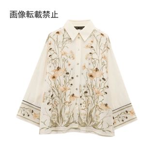 🐹3月新作🌸16754◆フラワー 花柄 シャツ ブラウス(シャツ/ブラウス(長袖/七分))
