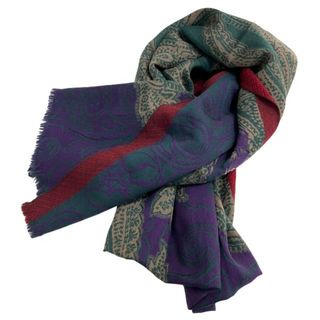 ETRO - ETRO(エトロ) スカーフ美品 - 黒×アイボリー×マルチの ETRO - ETRO(エトロ) スカーフ美品 - 黒×アイボリー×マルチの