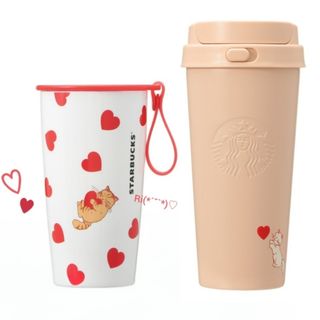 Starbucks - スタバ バレンタイン 2025 ステンレスボトル 猫 Starbucks - スタバ バレンタイン 2025 ステンレスボトル 猫