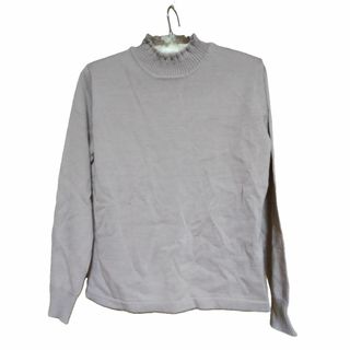 094x【試着のみ】古着 ハイネック ニットシャツ 長袖 レディース(ニット/セーター)