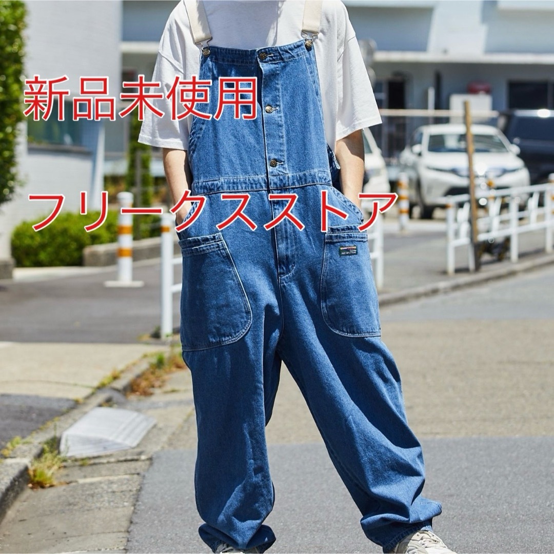 FREAK'S STORE - 新品　フリークスストア　ワイドシルエット サイドポケット オーバーオール　デニム