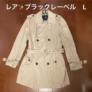 BURBERRY - BURBERRY ダブルブレスト トレンチコート ブラック BURBERRY - BURBERRY ダブルブレスト トレンチコート ブラック