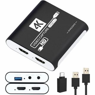 HDMI キャプチャーボード Switch対応 4K パススルー対応 1080P(映像用ケーブル)