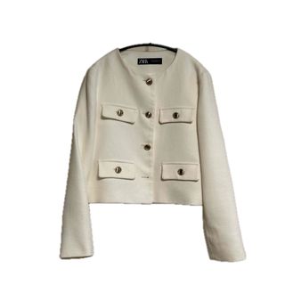 ZARA - 専用 ZARA ノーカラージャケットの通販 by nene's shop ZARA - 専用 ZARA ノーカラージャケットの通販 by nene's shop