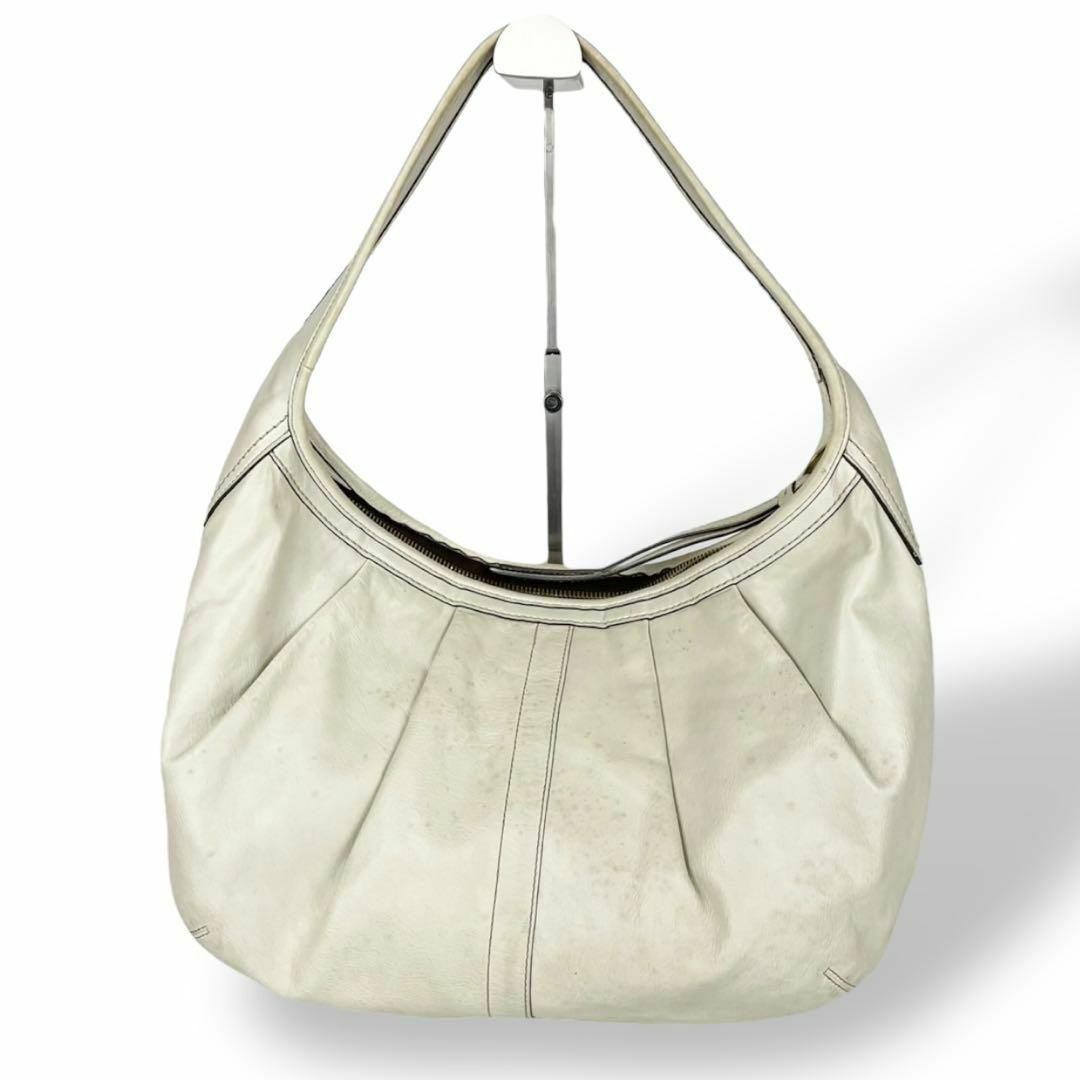 COACH(コーチ)の【良品】コーチ ワンショルダーバッグ レザー 白 ホワイト 12236 レディースのバッグ(ショルダーバッグ)の商品写真