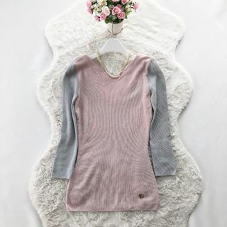 Christian Dior - ディオール クロップド カシミヤ フリル Christian Dior - ディオール クロップド カシミヤ フリル