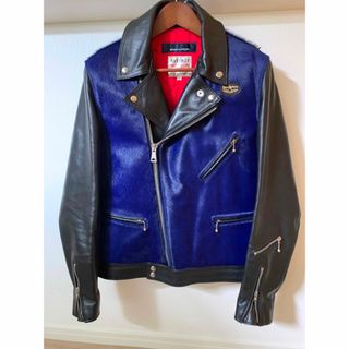 ライダースジャケット (ブルー・ネイビー/青色系)のフリマ ライダースジャケット (ブルー・ネイビー/青色系)のフリマ