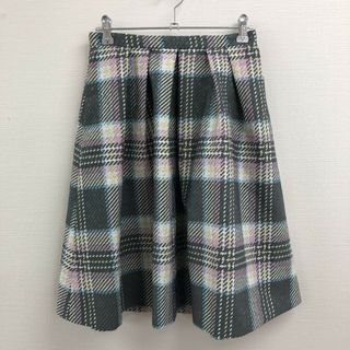 【Apuweiser-riche】アプワイザーリッシェ　スカート　フレア　緑系　チェック柄　サイズ1　レディース(その他)