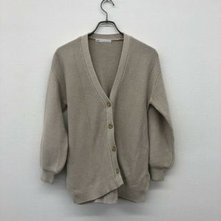 【ikka 】イッカ　カーディガン　ベージュ系　Mサイズ　トップス　長袖　無地　シンプル　レディース(カーディガン)