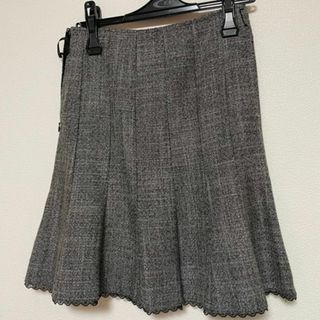 スカート　グレー　膝丈(ひざ丈スカート)