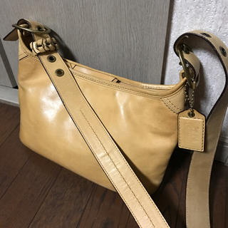 コーチ(COACH)の鮎漁様専用☆ベージュ系 レザー 2way ショルダー バック COACH(ショルダーバッグ)