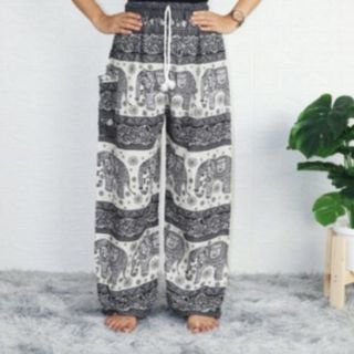 サルエル　パンツ　民族　部族　エスニック 総柄(サルエルパンツ)